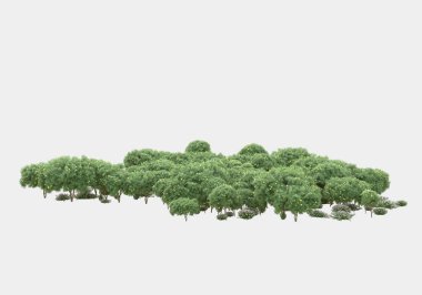 Gri arka planda çiçekli yabani otlar. 3d görüntüleme - illüstrasyon