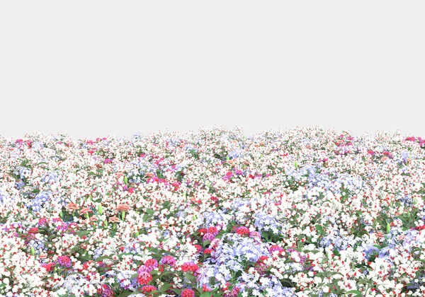 Wilder Strauch Mit Blüten Auf Grauem Hintergrund Darstellung Illustration — Stockfoto