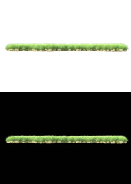 Grasplatten Isoliert Auf Dem Hintergrund Mit Maske Darstellung Illustration — Stockfoto