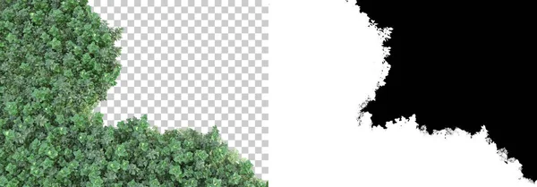 Island Foliage Isolated Background Mask Rendering Illustration — Stock Photo, Image