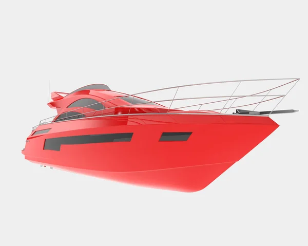 背景に隔離された豪華なヨット 3Dレンダリング イラスト — ストック写真