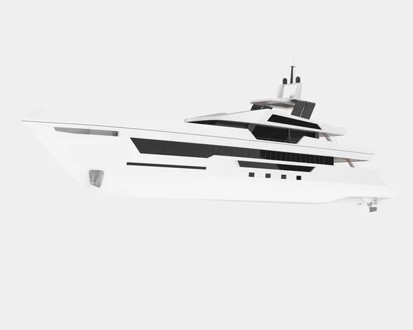 Mega Yacht Isolerad Bakgrunden Återgivning Illustration — Stockfoto