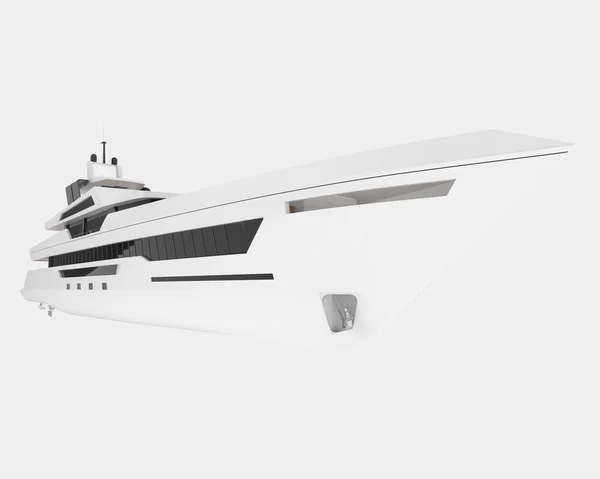 Mega Yacht Isolé Sur Fond Rendu Illustration — Photo