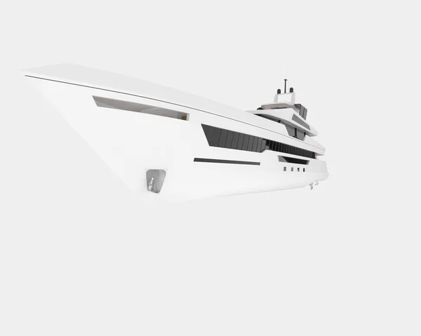 Mega Yacht Isolé Sur Fond Rendu Illustration — Photo