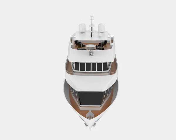 Lyx Super Yacht Isolerad Bakgrunden Återgivning Illustration — Stockfoto