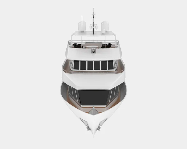 Lyx Super Yacht Isolerad Bakgrunden Återgivning Illustration — Stockfoto