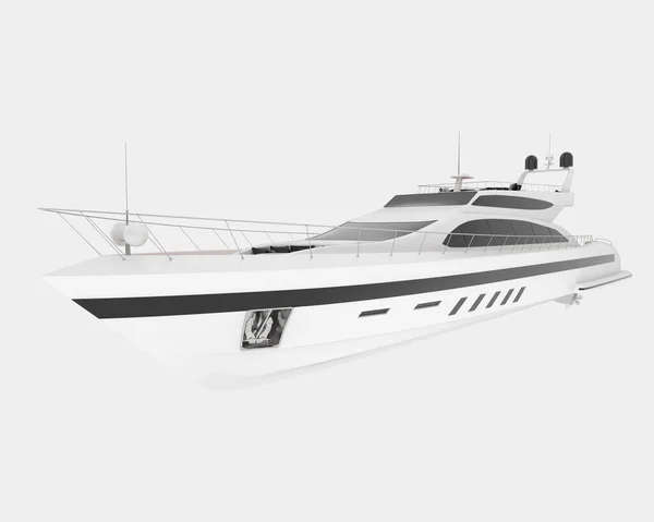 Lyx Yacht Isolerad Bakgrunden Återgivning Illustration — Stockfoto