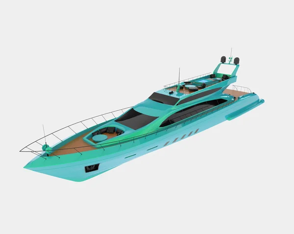 Luxus Jacht Elszigetelt Háttérben Renderelés Illusztráció — Stock Fotó