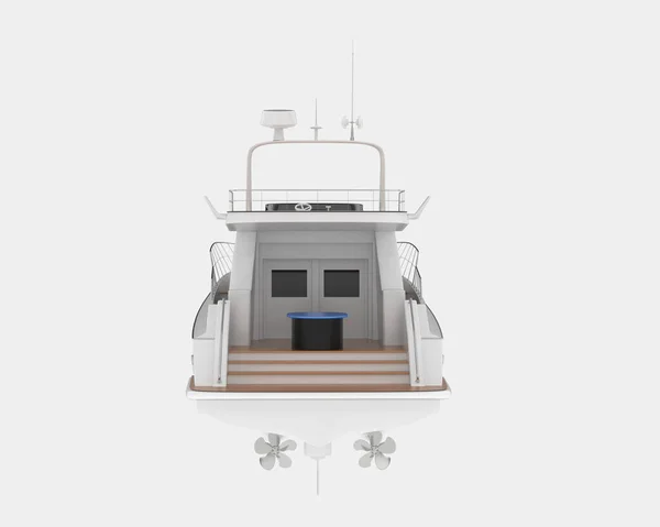 Luxury Yacht Isolated Background Rendering Illustration — Stock Photo, Image