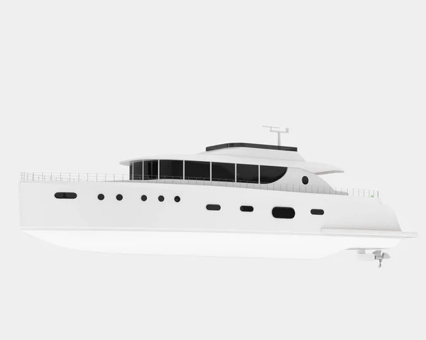 Super Yacht Isolato Sullo Sfondo Rendering Illustrazione — Foto Stock