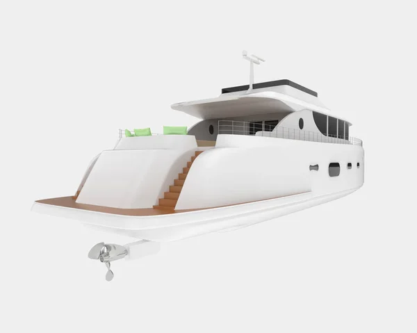 Super yacht isolated on background. 3d rendering - illustration