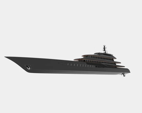 Mega Yacht Isolerad Bakgrunden Återgivning Illustration — Stockfoto