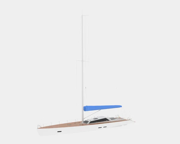 Sail Boat Isolated Background Rendering Illustration — Stock Photo, Image