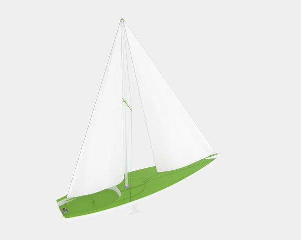 Zeilboot Geïsoleerd Achtergrond Weergave Illustratie — Stockfoto