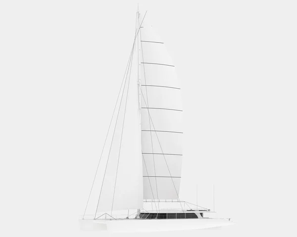 Sail Boat Isolated Background Rendering Illustration — Stock Photo, Image