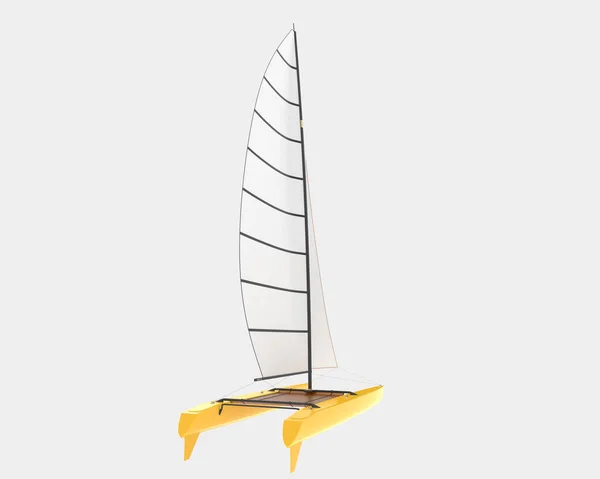 Segelboot Isoliert Auf Dem Hintergrund Darstellung Illustration — Stockfoto