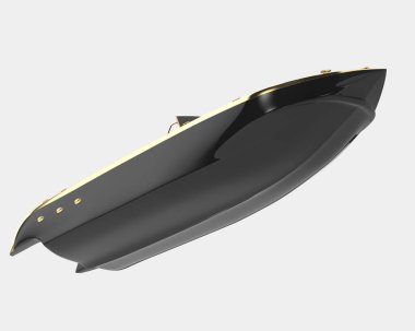 Arka planda sürat teknesi izole edildi. 3d görüntüleme - illüstrasyon