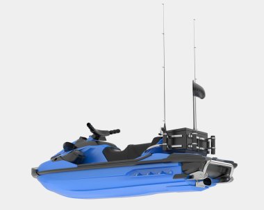 Jet ski arka planda izole edildi. 3d görüntüleme - illüstrasyon