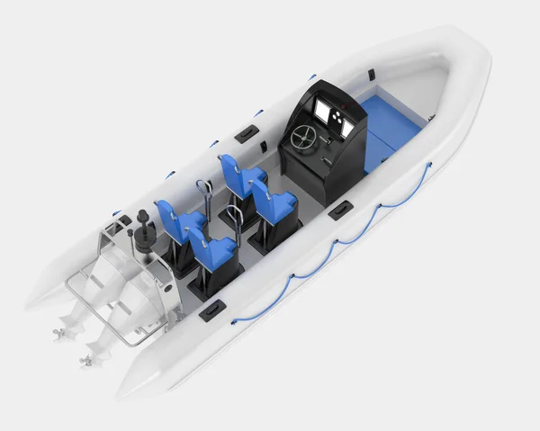 ボートの背景に隔離された 3Dレンダリング イラスト — ストック写真