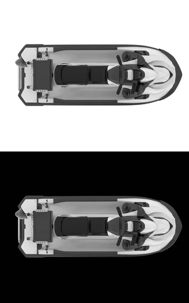 Jet Ski Izolowane Białym Czarnym Tle Dla Banerów Renderowanie Ilustracja — Zdjęcie stockowe
