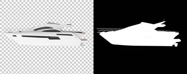 Luxus Jacht Elszigetelt Háttérben Maszkkal Renderelés Illusztráció — Stock Fotó