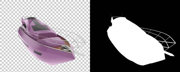 Ylellinen Jahti Eristetty Taustalla Naamio Renderointi Kuvitus — kuvapankkivalokuva