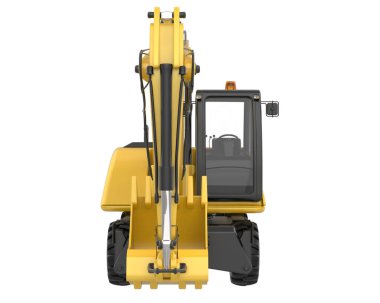 Kazıcı arka planda izole edildi. 3d görüntüleme - illüstrasyon