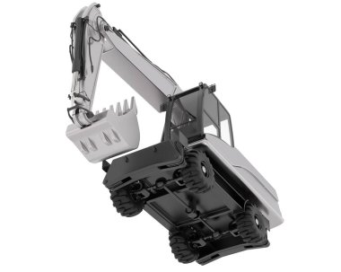 Kazıcı arka planda izole edildi. 3d görüntüleme - illüstrasyon