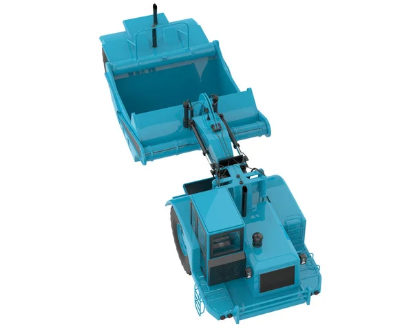 트랙터 긁개를 배경으로 했습니다 렌더링 — 스톡 사진