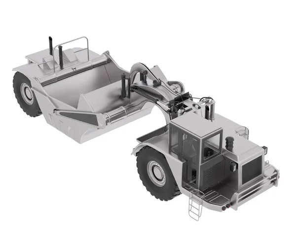 Колісний Скребок Трактора Ізольовано Фоні Візуалізація Ілюстрація — стокове фото