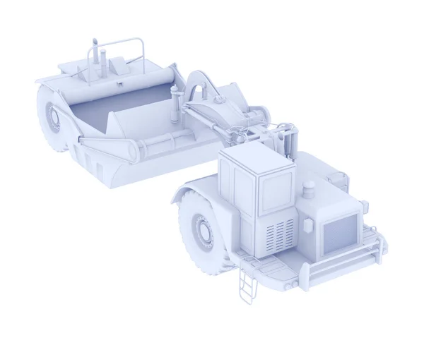 Колісний Скребок Трактора Ізольовано Фоні Візуалізація Ілюстрація — стокове фото