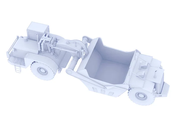 Колісний Скребок Трактора Ізольовано Фоні Візуалізація Ілюстрація — стокове фото