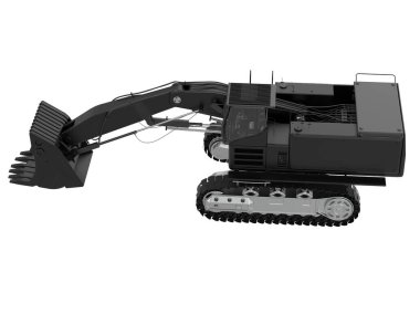 Kazıcı arka planda izole edildi. 3d görüntüleme - illüstrasyon