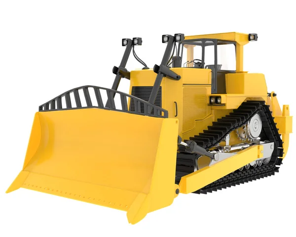 Bulldozer Isoleret Baggrund Rendering Illustration - Stock-foto