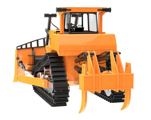 Bulldozer Isolerad Bakgrunden Återgivning Illustration — Stockfoto