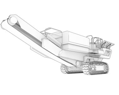 Cold planer isolated on background. 3d rendering - illustration