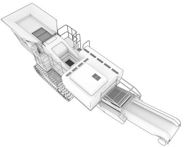Cold planer isolated on background. 3d rendering - illustration
