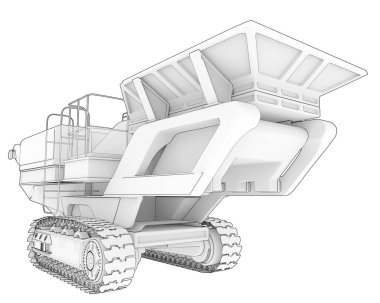 Cold planer isolated on background. 3d rendering - illustration