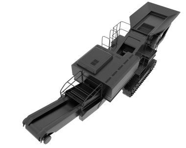 Cold planer isolated on background. 3d rendering - illustration