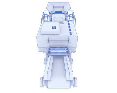 Cold planer isolated on background. 3d rendering - illustration