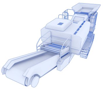 Cold planer isolated on background. 3d rendering - illustration