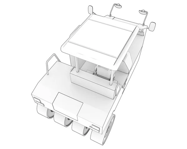 Compactor Isolated Background Rendering Illustration — Φωτογραφία Αρχείου