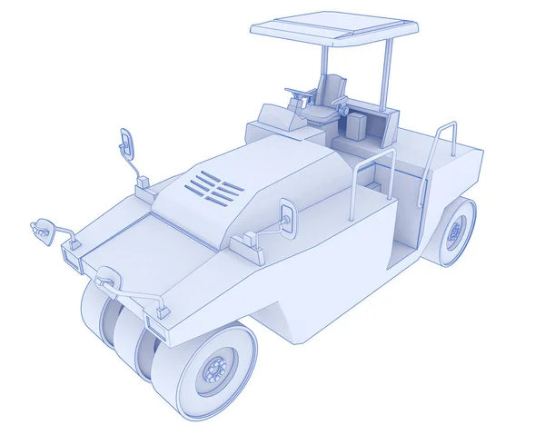 Компактор Изолирован Заднем Плане Рендеринг Иллюстрация — стоковое фото