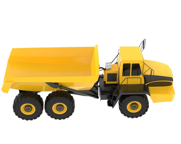 Articulated Dump Truck Isolated Background Rendering Illustration — Photo