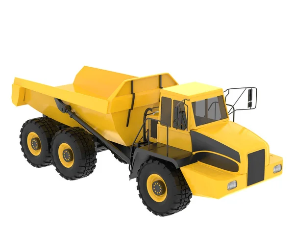 Articulated Dump Truck Isolated Background Rendering Illustration — Zdjęcie stockowe