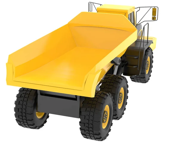 Articulated Dump Truck Isolated Background Rendering Illustration — 图库照片