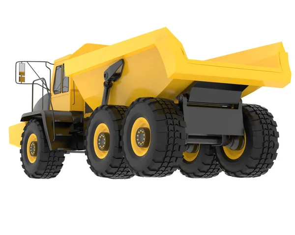 Articulated Dump Truck Isolated Background Rendering Illustration — Stok fotoğraf