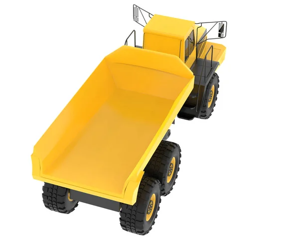 Articulated Dump Truck Isolated Background Rendering Illustration — Photo