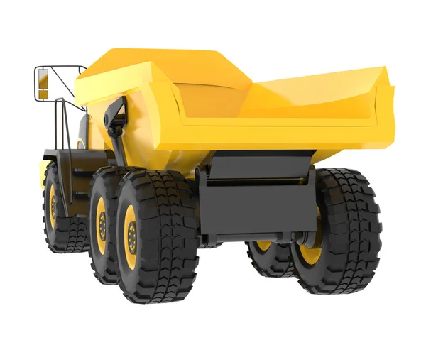 Articulated Dump Truck Isolated Background Rendering Illustration — 图库照片