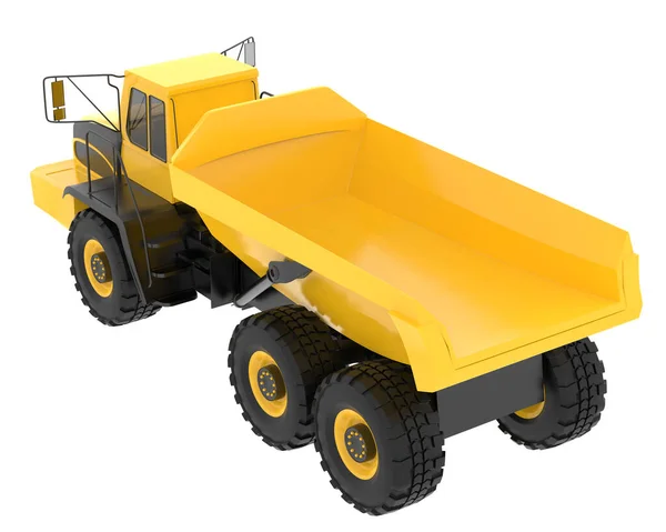 Articulated Dump Truck Isolated Background Rendering Illustration — Photo